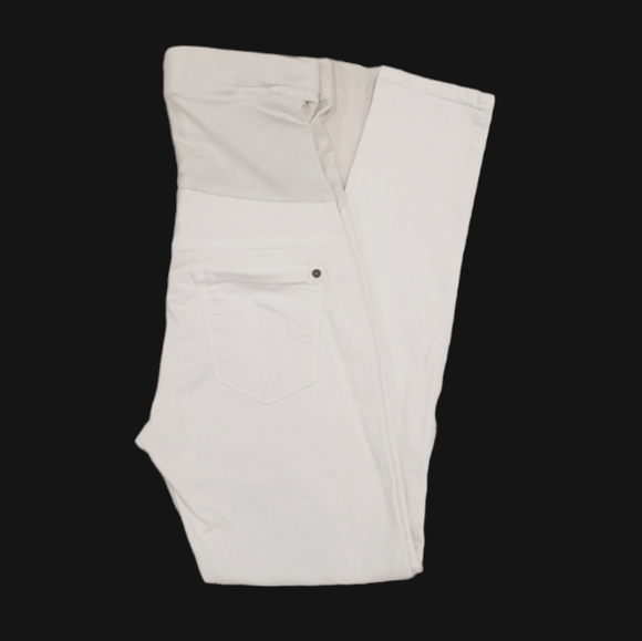 James Jeans White Skinny External Maternity Jeans Sz 26 - Picture 1 of 12